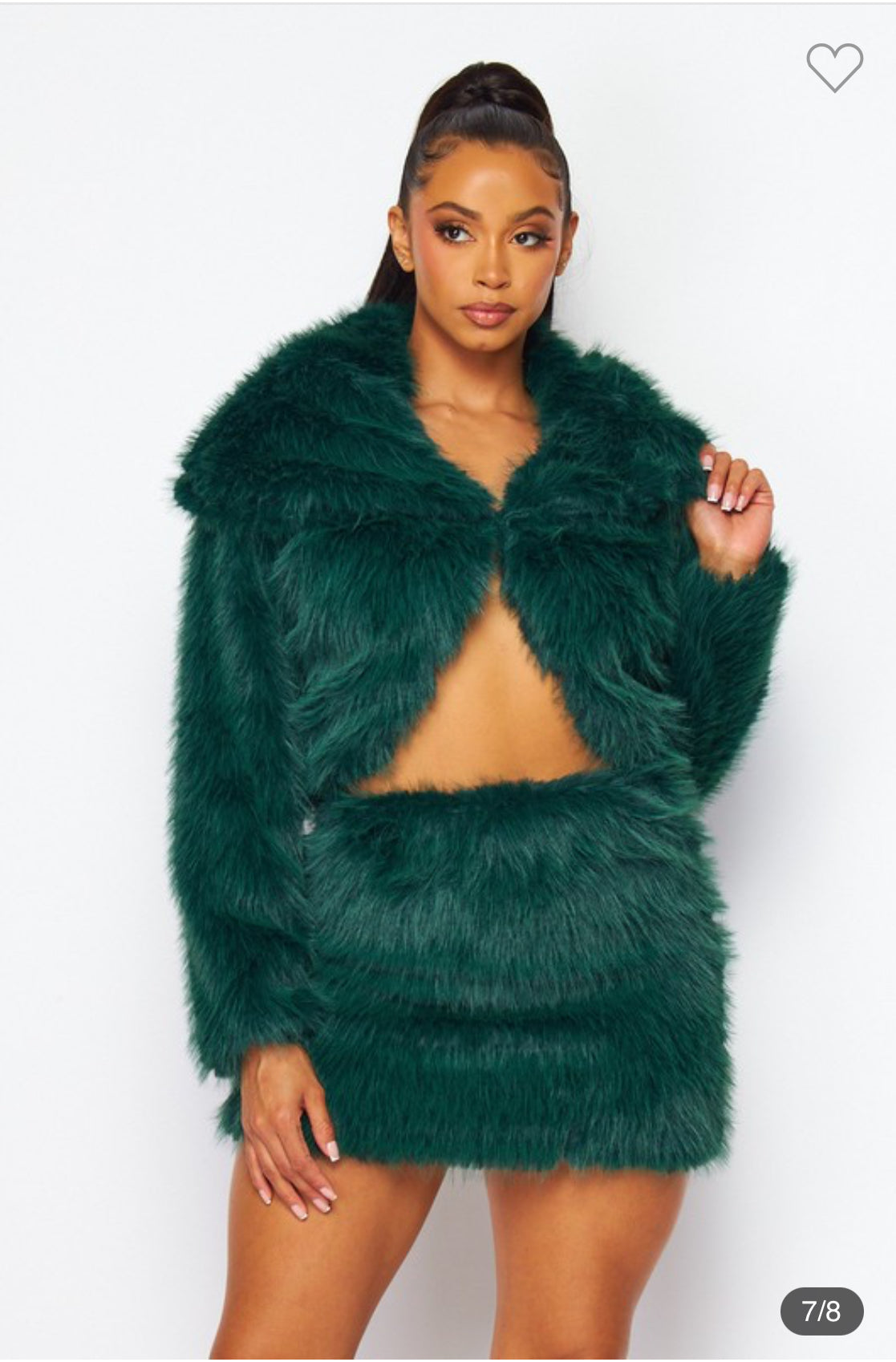 Faux Fur Skirt Set