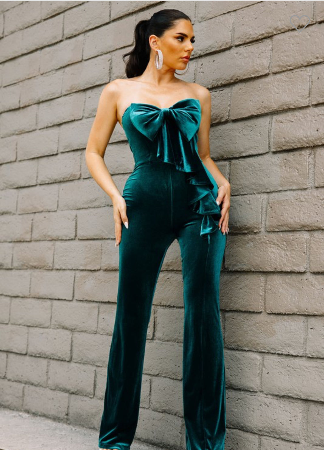 Velvet Bow Jumpsuit