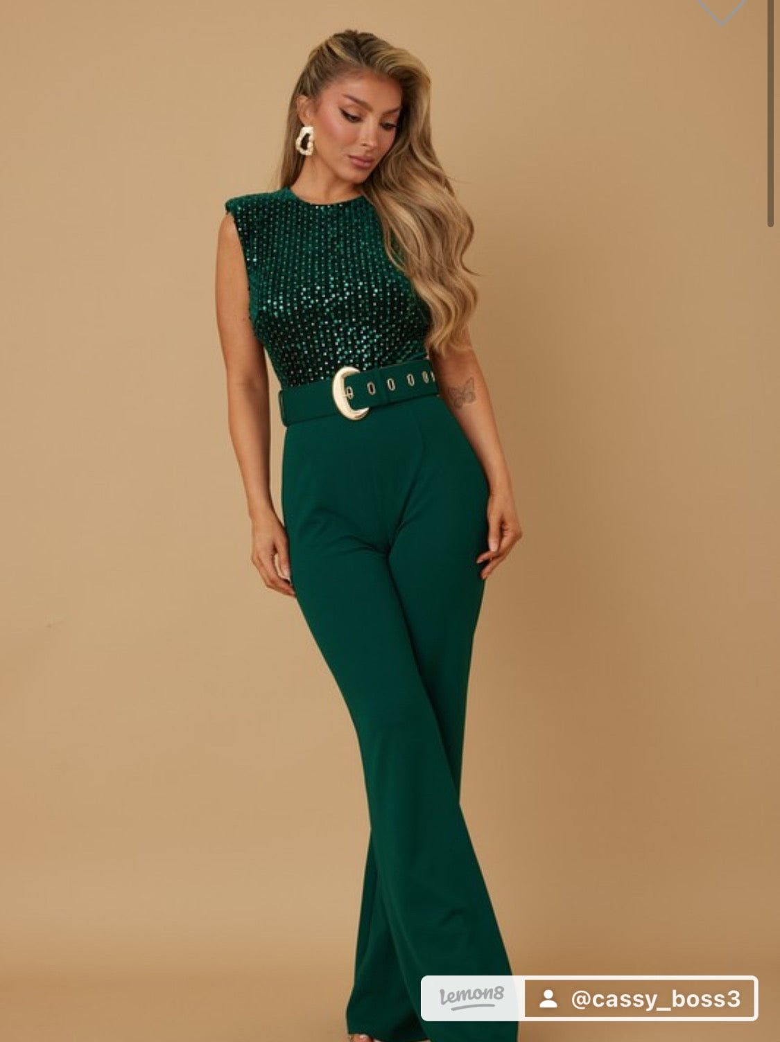 Velvet Sequins Jumpsuit