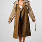 ATHINA PLAID AND KHAKI CONTRAST TRENCH COAT