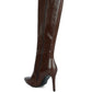 Indulgent High Heeled Croc Calf Boots