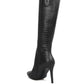 Indulgent High Heeled Croc Calf Boots