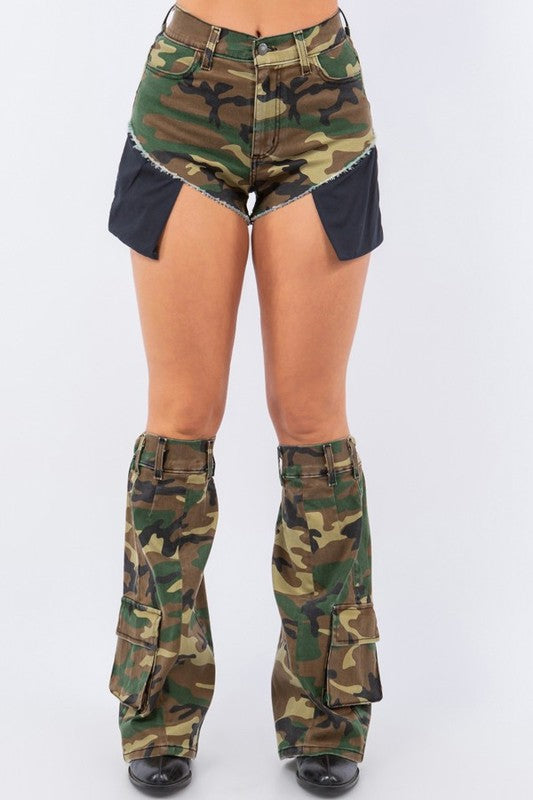 Short and Leg Warmer Set in Camo