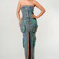 ATHINA VINTAGE HAND WASHED BUTTON UP SLIT DRESS