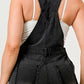 Urban Noir Denim Overalls Black Jumpsuit