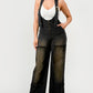 Urban Noir Denim Overalls Black Jumpsuit