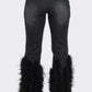 Distressed Pearl Embellished Feather Detail Jeans