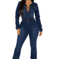 WOMEN DENIM SEXY JUMPSUIT