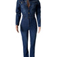 WOMEN DENIM SEXY JUMPSUIT