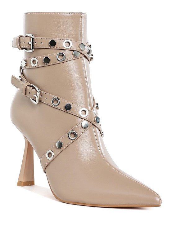 Jaunts Eyelets & Studs Harness Ankle Boots